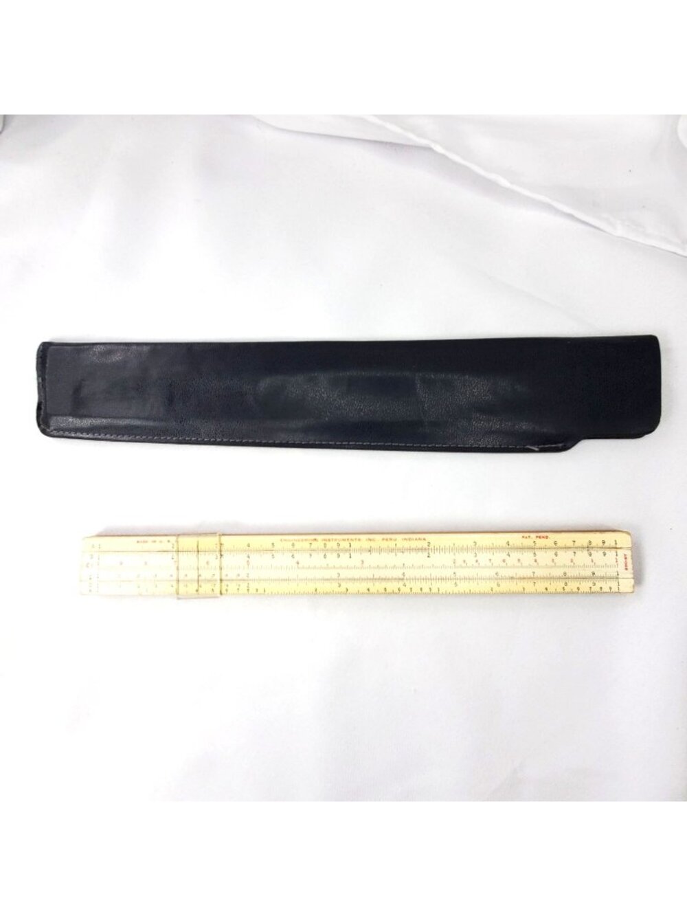 VTG 1940s Engineering Service 250-BT Wood Slide Rule Ruler with Case USA Ruler